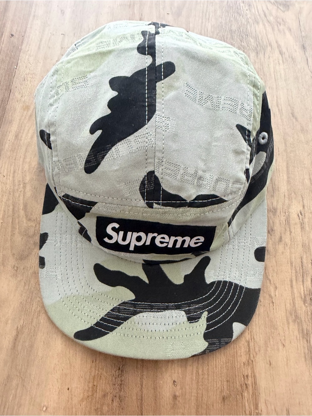 Supreme Camo 5-Panel Cap - Olive Green & Black
